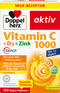 Vitamin C 1000 + D3 + Zink 100 St, 143 g Doppelherz