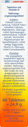 Vitamine D3 2000 IE mini tabletten 60 stuks, 24,9 g