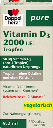 Vitamine D3 2000 IE druppels, 9,2 ml