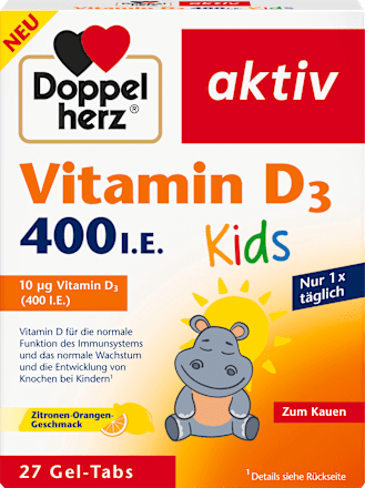 Vitamine D3 400 IE Kids Gel Tabs 27 stuks, 35,1 g