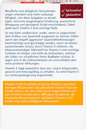 Vitamine E 600N capsules, 40 stuks