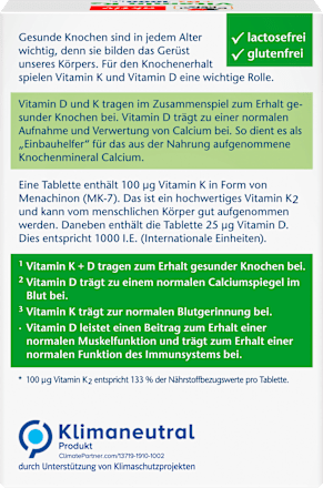 Vitamin K2 + D3 1000IE Tabletten 120 St, 52,4 g Doppelherz