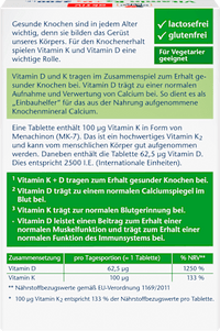 Vitamine K2 + D3 2500 IE tabletten 30 stuks, 13,1 g