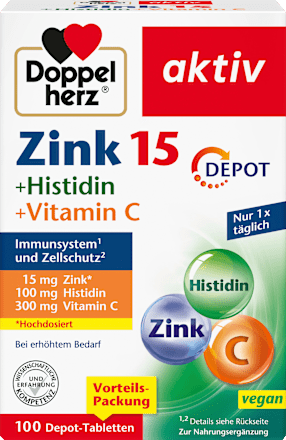 Zink + Histidine + Vitamine C Depot Tabletten 100 stuks, 108 g
