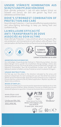 Antitranspirant Deocreme ultimate protection +care original clean, 60 ml
