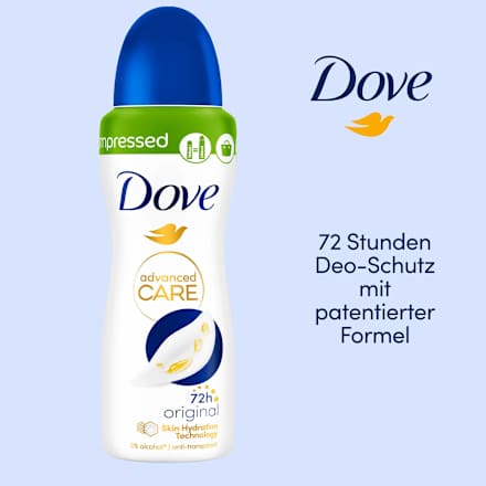 Antitranspirant deodorant spray Advanced Care Original Compressed, 100 ml