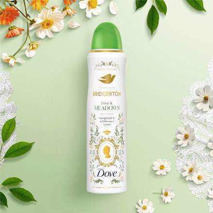Antitranspirant Deospray Bridgerton Love & Meadows, 150 ml