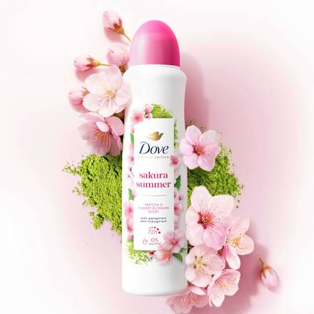 Antitranspirant Deospray sakura summer Matcha & Cherry Blossom Scent, 150 ml