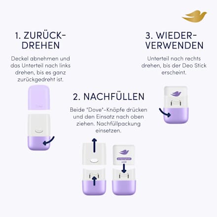 Antitranspirant Deostick Veilchen- & Tonkabohnenduft, Nacfüllpack, 35 ml
