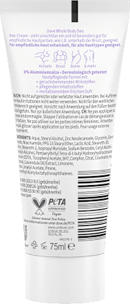 Deodorantcrème voor het hele lichaam, lavendel- en kamillegeur, 75 ml