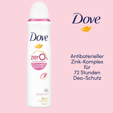 Dove Deodorantspray met rozengeur & zinkcomplex 150 ml