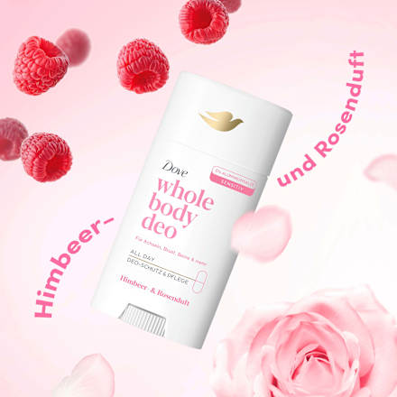 Deostick Whole Body Deo Himbeer- & Rosenduft, 75 ml