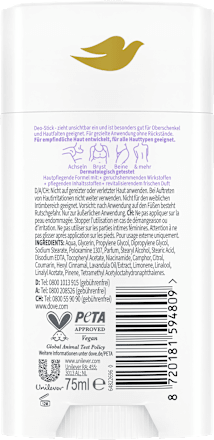 Deodorant Stick voor het hele lichaam, lavendel- en kamillegeur, 75 ml