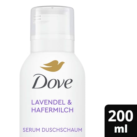 Duschschaum body+mind Lavendel & Hafermilch, 200 ml