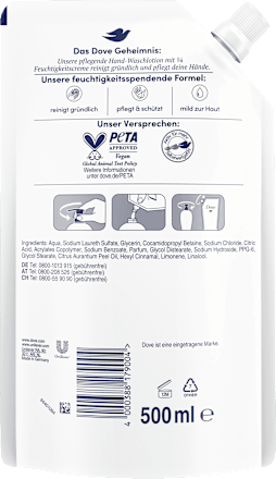 Flüssigseife, pflegende Handwaschlotion, Nachfüllpack, 500 ml