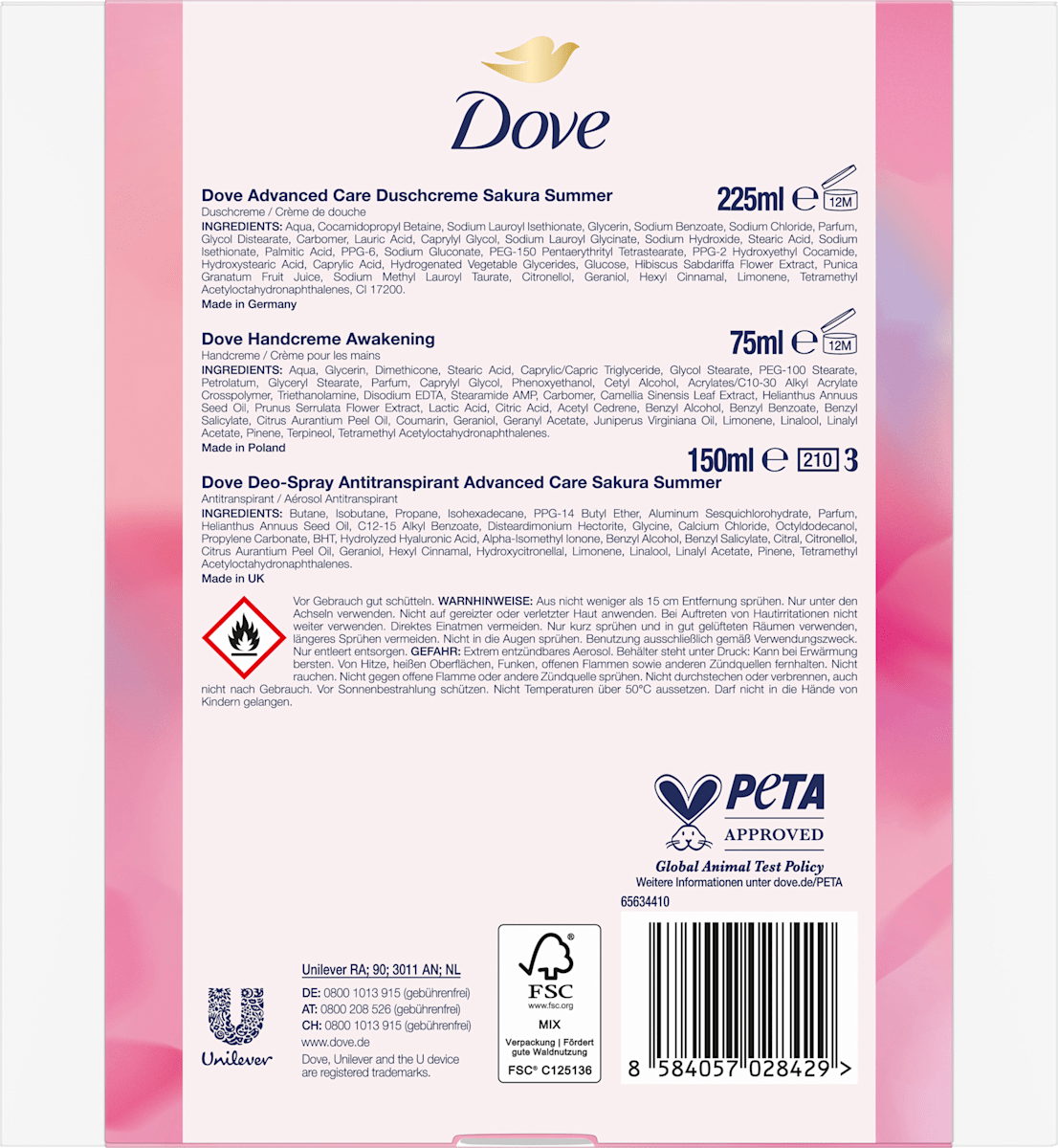 Geschenkset belebt mit Dove 3tlg, 1 St