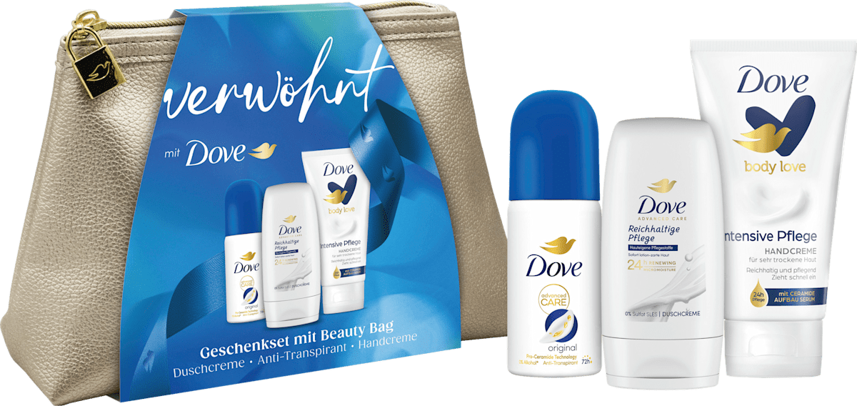 Geschenkset verwöhnt mit Dove Minis + Washbag 3tlg, 1 St