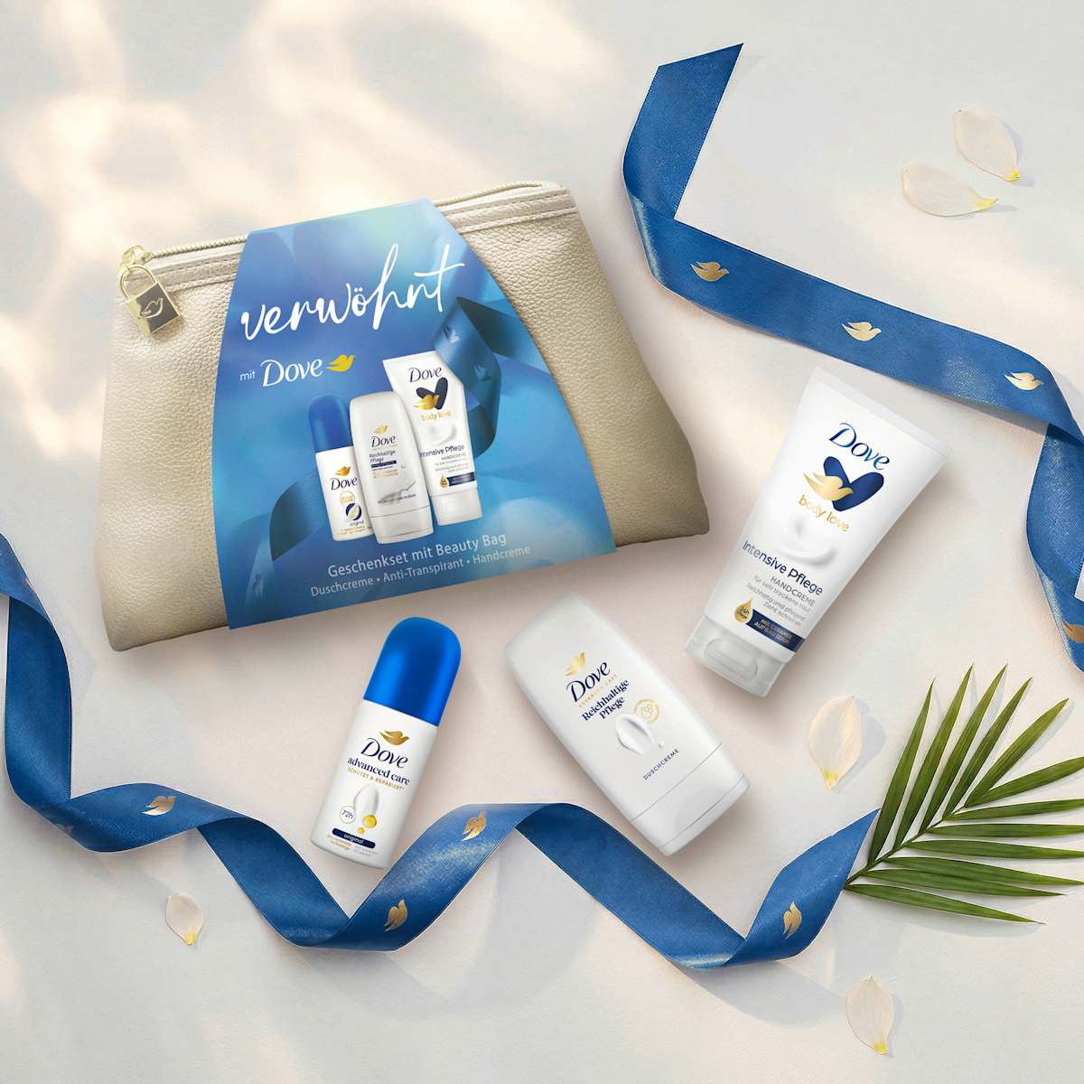 Geschenkset verwöhnt mit Dove Minis + Washbag 3tlg, 1 St