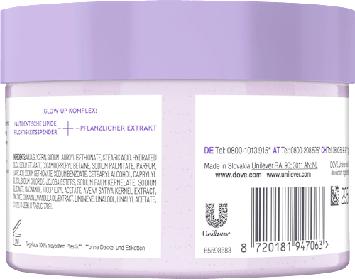 Körperpeeling body+mind Lavendel & Hafermilch, 295 ml