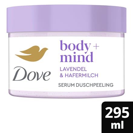 Körperpeeling body+mind Lavendel & Hafermilch, 295 ml