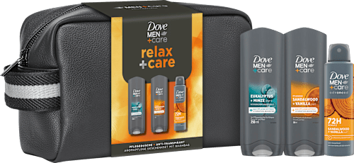 Geschenkset relax +care inkl. Kosmetiktasche 3tlg, 1 St