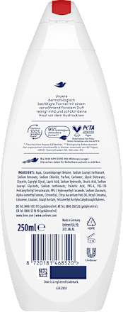 Fluweelzachte douchegel, 250 ml