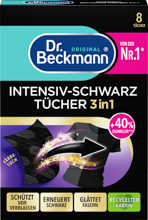 Color Wipes Intensive Black 3-in-1, 8 stuks