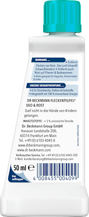 Fleckenentferner Fleckenteufel Rost & Deo, 50 ml