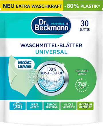 Wasmiddelblaadjes universeel wasmiddel, 30 Wl