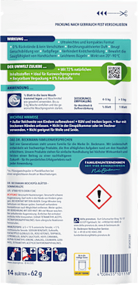 Weichspül-Blätter Sommerblüte 28 WL, 62 g Dr. Beckmann