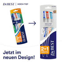 Zahnbürste Clean Hoch-Tief mittel (2+1 Gratis), 3 St