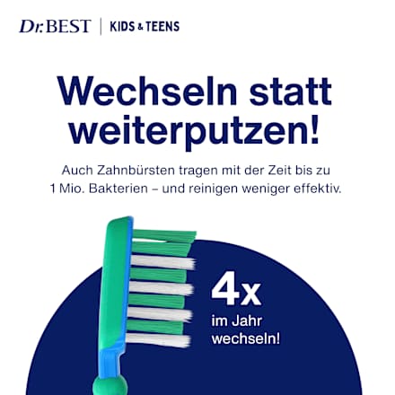 Tandenborstel voor kinderen en tieners, 6-13 jaar, 1 st.