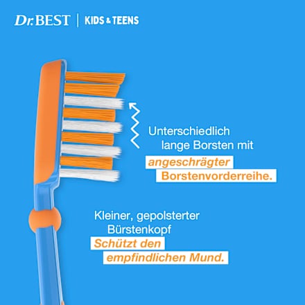 Tandenborstel voor kinderen en tieners, 6-13 jaar, 1 st.
