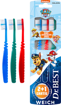 Tandenborstel Kinderen Paw Patrol, tot 7 jaar Voordeelpakket (2+1 Gratis), 3 stuks