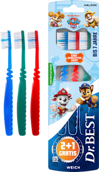 Zahnbürste Kinder Paw Patrol, bis 7 Jahren  Vorteilspack (2+1 Gratis), 3 St