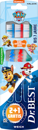 Tandenborstel Kinderen Paw Patrol, tot 7 jaar Voordeelpakket (2+1 Gratis), 3 stuks