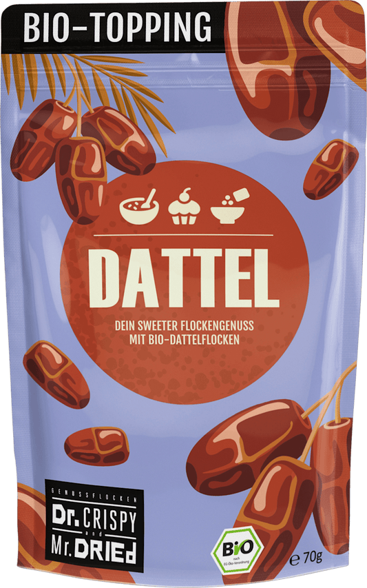 Dr.CRISPY and Mr.DRIED Fruits secs, flocons de dattes, 70 g