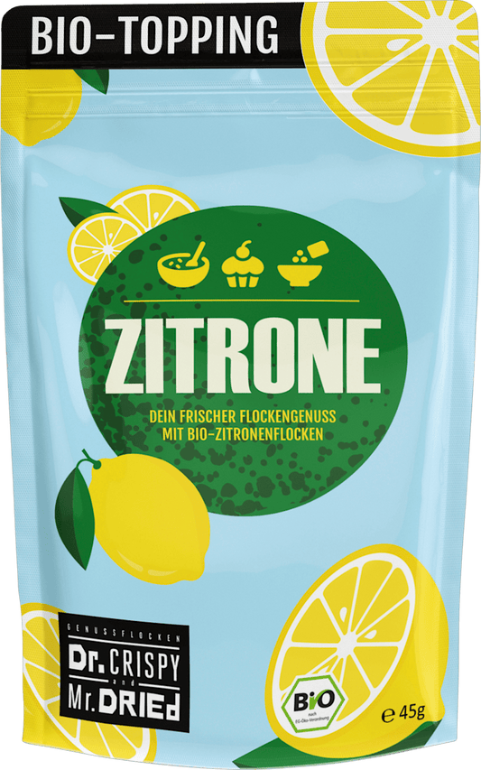 Dr.CRISPY and Mr.DRIED Fruits secs, éclats de citron, 45 g
