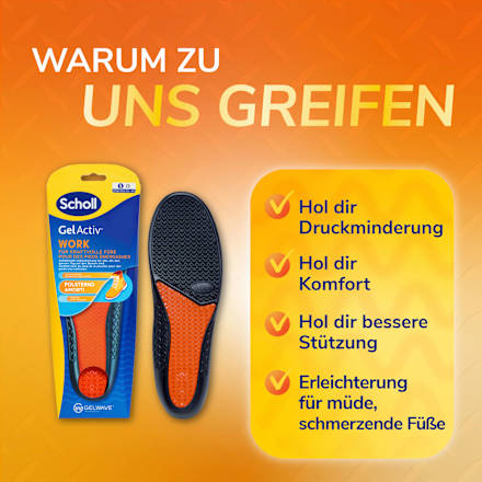 Einlegesohlen GelActiv Work, Gr. 35,5 - 40,5 (1 Paar), 2 St