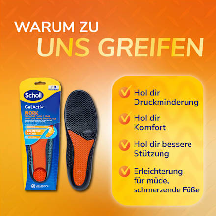 Einlegesohlen GelActiv Work Gr. 40 - 46,5 (1 Paar), 2 St