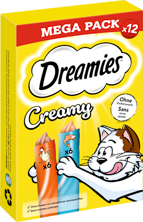 Romige kattensnacks met kip en zalm (12 stuks), 120 g