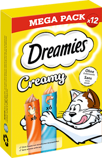 Romige kattensnacks met kip en zalm (12 stuks), 120 g