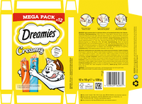 Romige kattensnacks met kip en zalm (12 stuks), 120 g