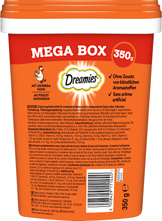 Kattensnacks met kip, Mega Box, 350 g