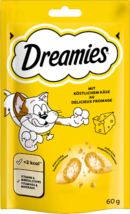Katzenleckerli mit Käse, 60 g Dreamies