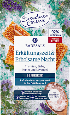 Badesalz Erkältungszeit & Erholsame Nacht, 60 g