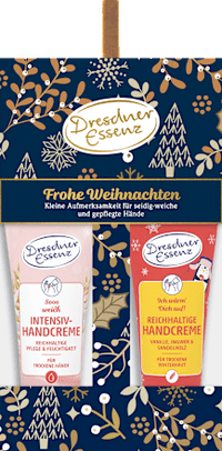 Geschenkset Handcreme "Frohe Weihnachten" 2tlg, 1 St Dresdner Essenz