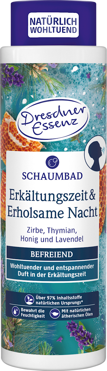 Dresdner Essenz Schaumbad Erkältungszeit & Erholsame Nacht, 500 ml
