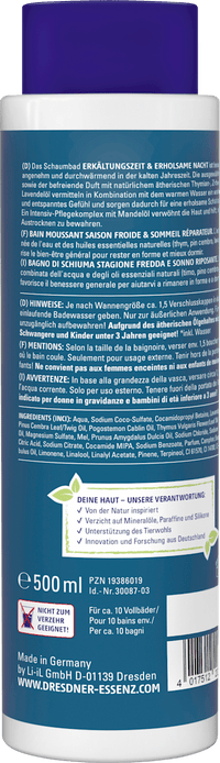 Dresdner Essenz Schaumbad Erkältungszeit & Erholsame Nacht, 500 ml
