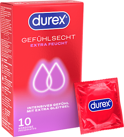Kondome Gefühlsecht Extra Feucht, Breite 56mm, 10 St